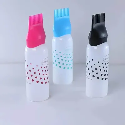 Hair Oil Bottle with Comb 